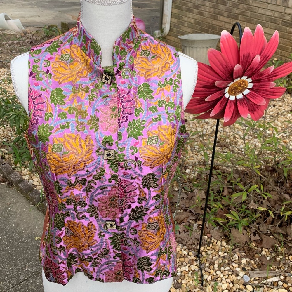 Runway 💕💕  Silk Zuzka Fabricology New York Vest, Lg 💕💕 - Picture 2 of 11